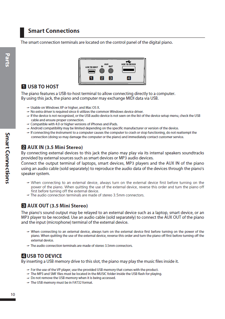 دفترچه راهنمای پیانو دیجیتال دایناتون مدل DPR-3200H صفحه 10
