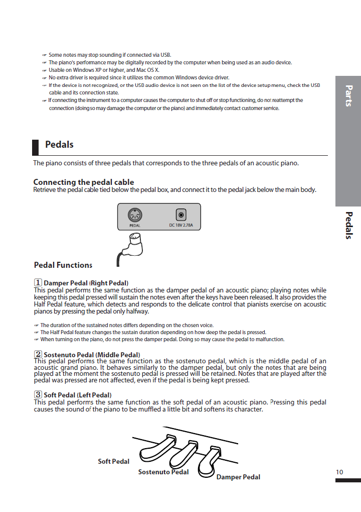 دفترچه راهنمای پیانو دیجیتال دایناتون مدل DPS-80H صفحه 10