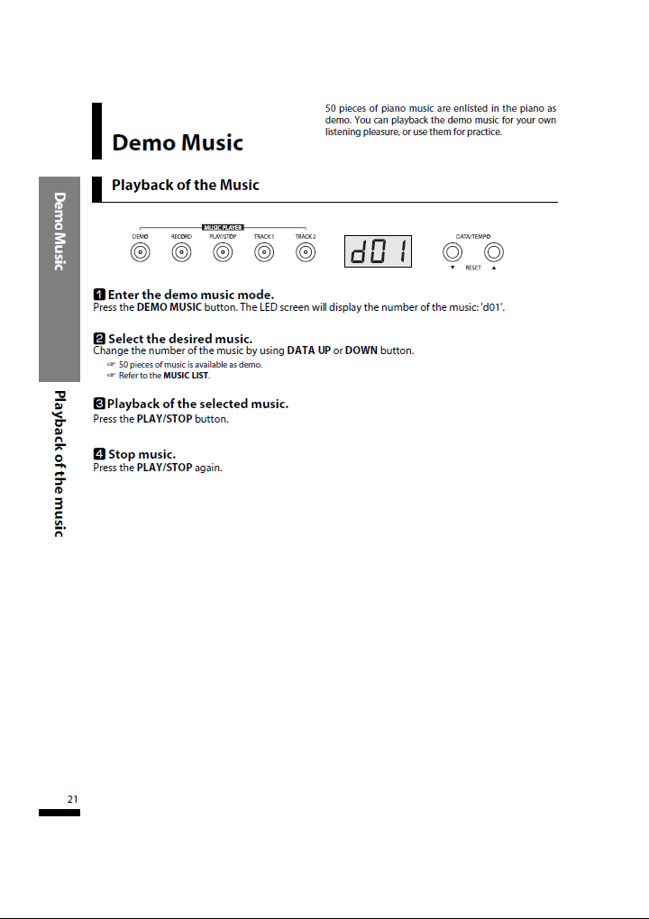 دفترچه راهنمای پیانو دیجیتال دایناتون مدل SLP-150 صفحه21